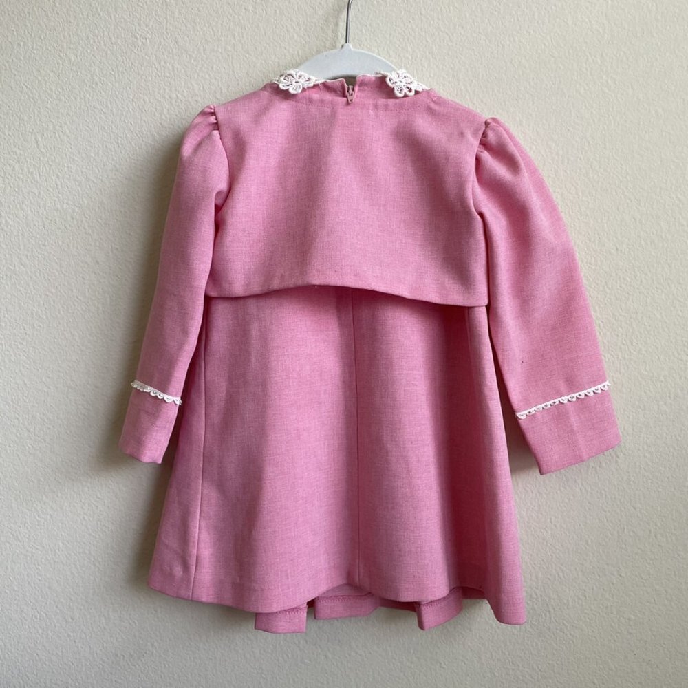 Vintage Pleated Shift Dress w/ Cropped Jacket - Picture 4 of 15
